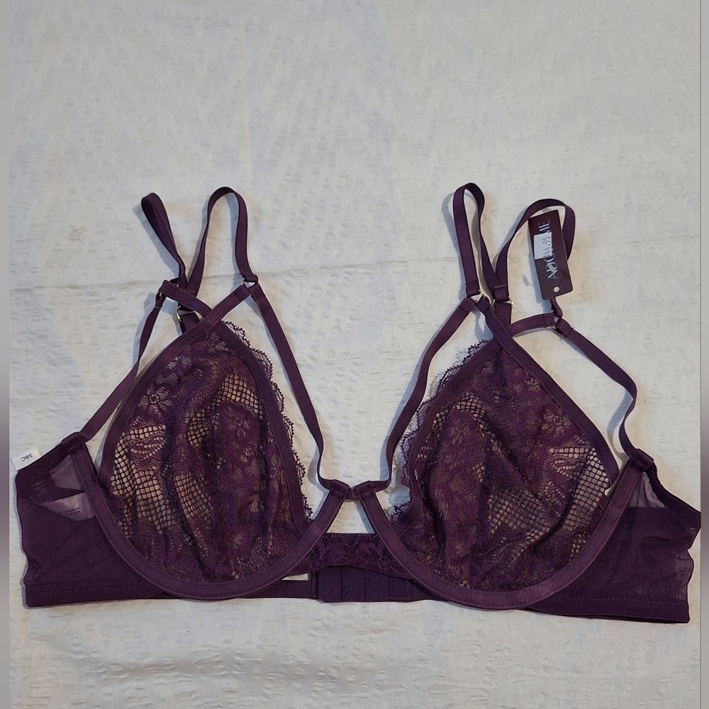 Adore Me Plum Lace Bra